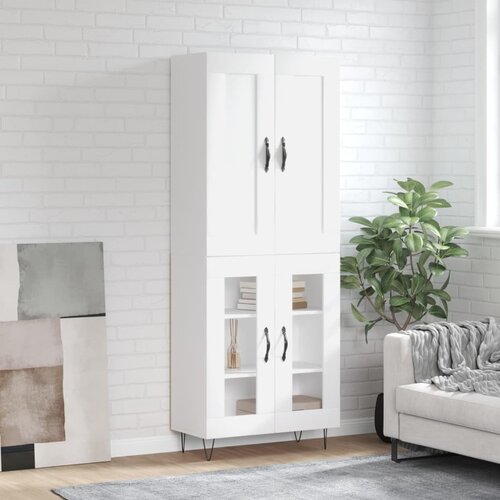  Visoka komoda bijela 69,5x34x180 cm konstruirano drvo Cijene