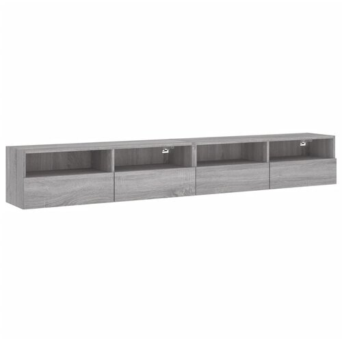 vidaXL Stenske TV omarice 2 kosa siva sonoma 100x30x30 cm inž. les, (20977937) Cene