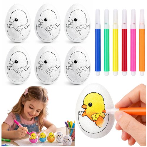  Easter Styrofoam Eggs For Painting Markers Chicken In Egg 6pcs Cijene