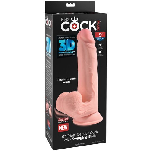Pipedream King Cock 9" 3D Dildo sa testisima, 20.3 cm Cene