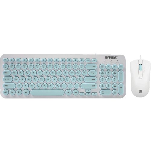 Everest Tastatura + mi&scaron; KM-01K Turquoise, USB, BiH layout Cijene