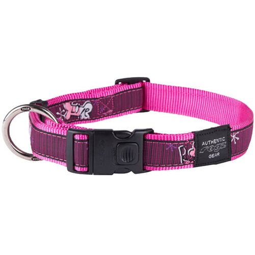Rogz classic collar pink love - ogrlica za pse xl Cene