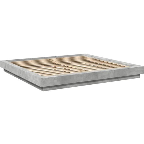 VidaXL Okvir kreveta boja betona 200x200 cm od konstruiranog drva Slike