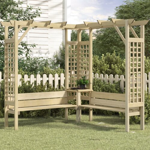  Kutna pergola s klupom od impregnirane borovine Cijene
