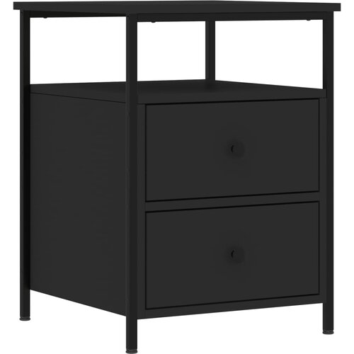 Maison Chic Nočna omarica - Nočna miza črna 44x45x60 cm inženirski les, (21688962) Slike