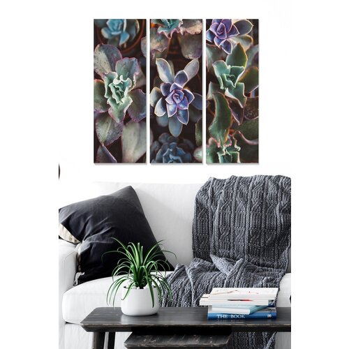 Wallity MDF1031541 multicolor decorative mdf painting (3 pieces) Slike