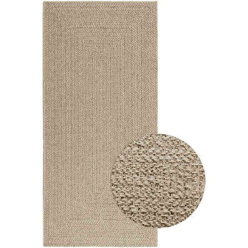  Rug "ZIZUR" Bež 100x200 cm Juta videz Notranje in zunanje Cene