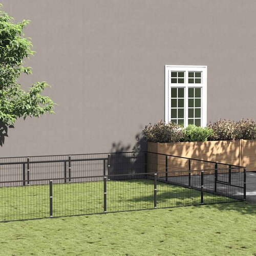  Kavez za pse crni 28 m² čelični Cene