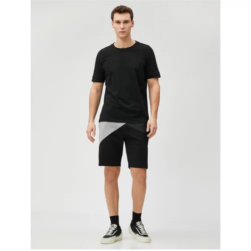 Koton Laced Waist Shorts Slim Fit Color Block With Pocket