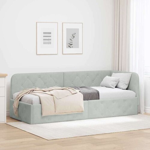  Kutni okvir kreveta Svijetlo siva 80 x 200 cm Bar&scaron;un Cijene