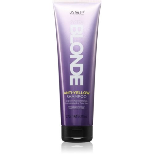 ASP System Blonde Anti-Yellow osvetljevalni šampon za blond in sive lase 275 ml Cene