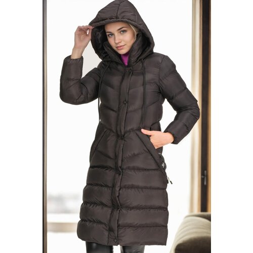 Dewberry Z6719 WOMEN&amp;#039;S COAT-BLACK-1 Slike