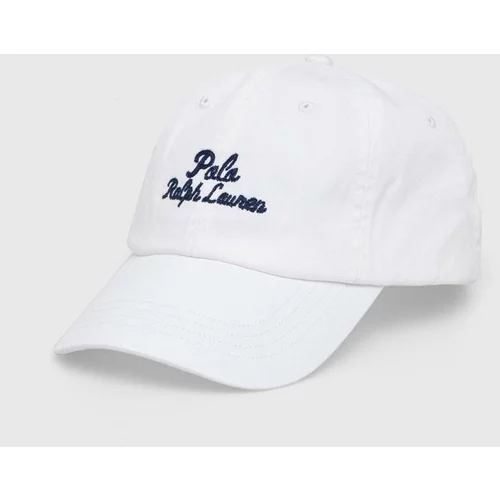 Polo Ralph Lauren Pamučna kapa sa šiltom boja: bijela, s aplikacijom, 211949924