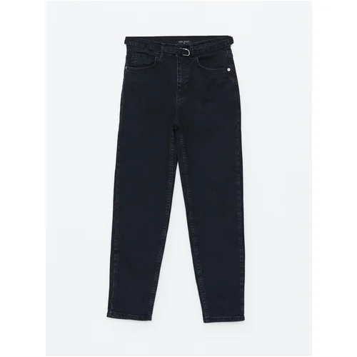 LC Waikiki Belted Waist Mom Fit Women's Jean Trousers