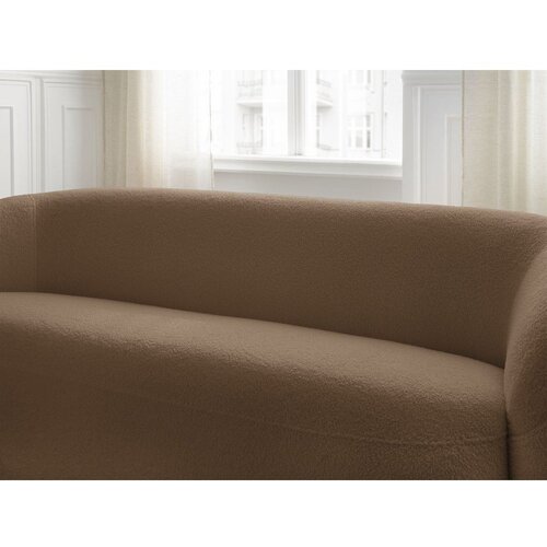 Bobochic Paris Smeđa sofa od boucl&amp;eacute; tkanine 193 cm Elina &amp;ndash; Slike
