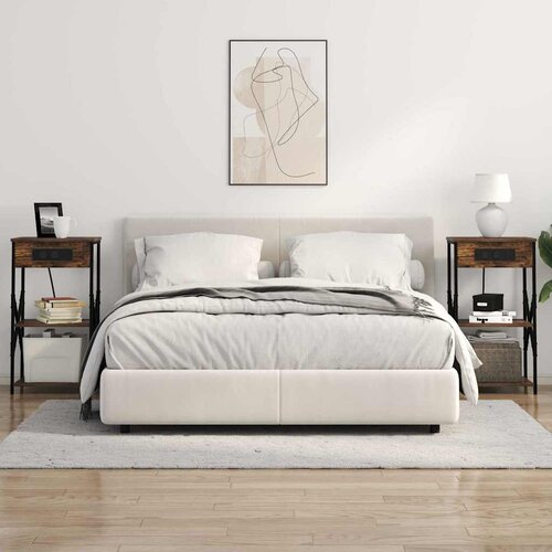  Noćni ormar Dimljeni hrast 41 x 31 x 76 cm Konstruirano drvo Slike