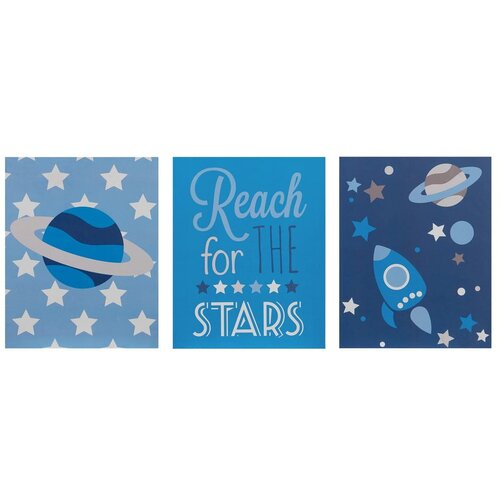 Premier Housewares Otroške slike v kompletu 3 ks 16x20 cm Reach for the Stars – Cene