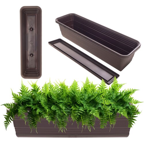 KADAX balkonski cvetlični lonec 60 cm + krožnik Mocha, (5000353058) Cene