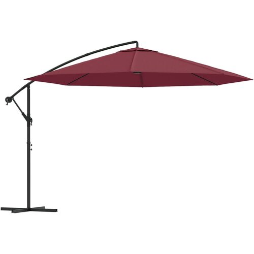vidaXL konzolni suncobran s aluminijskom šipkom 350 cm bordo Cijene