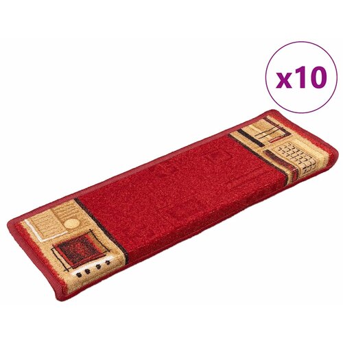  Otirači za stepenice samoljepljivi 10 kom 65x21x4 cm crveni Cijene