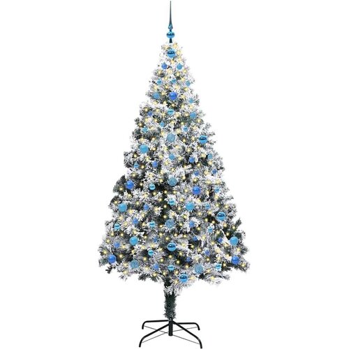 VidaXL Umjetno božićno drvce s 300 LED svjetlima Zelena 210 x 135 cm Slike