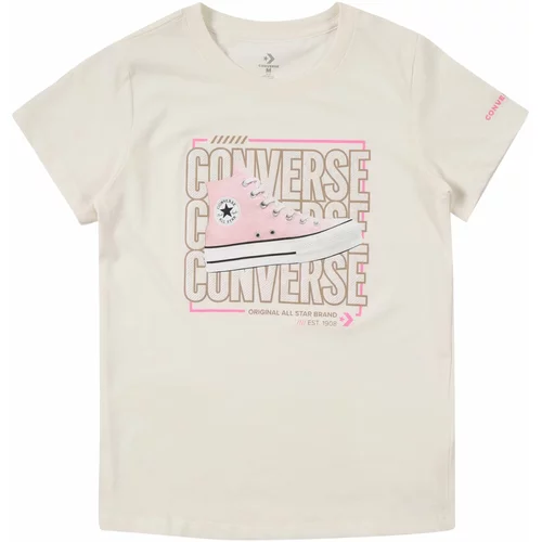 Converse Majica 'CHUCK TAYLOR' taupe siva / roza / pastelno roza / bijela
