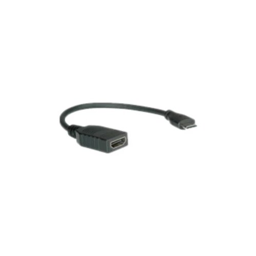 Roline HDMI priključni kabel HDMI-A vtičnica\, HDMI-mini-C vtič 0.15 m črna 11.04.5586 za&scaron;čiten HDMI kabel, (20419299) Cene