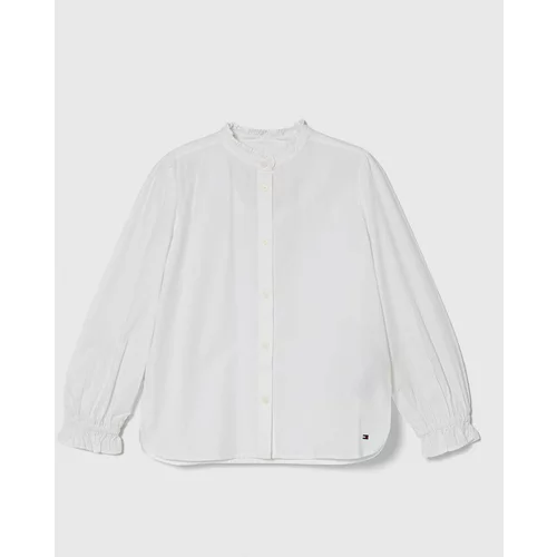 Tommy Hilfiger Otroška bombažna srajca bela barva