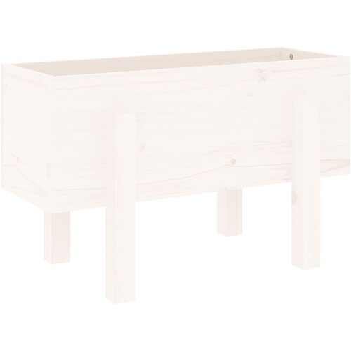 Maison Chic Vrtna visoka greda - cvetlična korita - Cvetlični Lonec bela 62x30x38 cm trdna borovina, (21790255) Cene