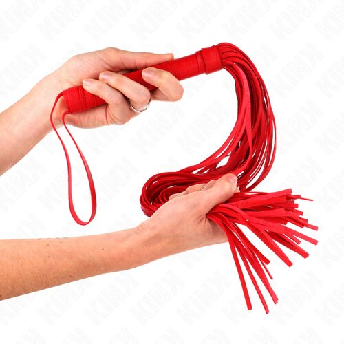 Kink Soft PVC Whip 70cm Red Cene