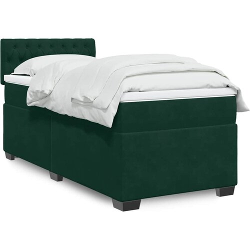 Box spring krevet s madracem tamnozeleni 90x190 cm bar&scaron;unasti Cijene