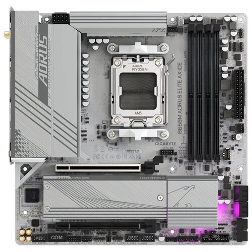 Gigabyte B650M AORUS ELITE AX ICE Matična ploča AM5 Slike
