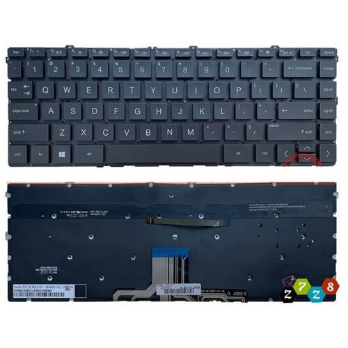  Tastatura za laptop HP Pavilion X360 14-EK 14-EC veliki enter sa pozadinskim osvetljenjem, crna Slike