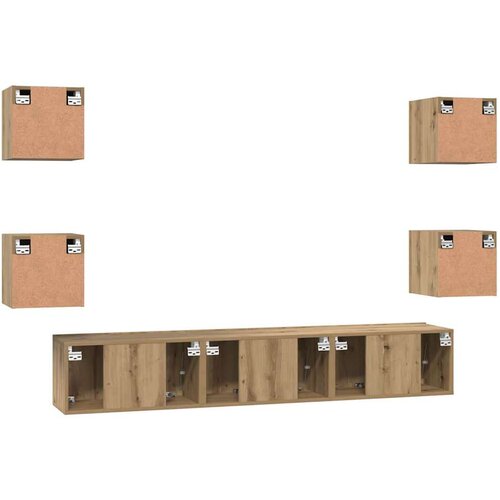  Set TV komoda Zidne Ostalo s pohranom s vratima 7 pcs hrast artisan 60 x 30 x 30 cm Slike