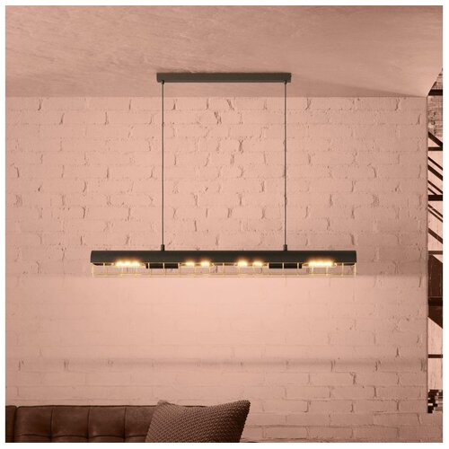 Eglo 390059 -  visilica na sajli alfonsine 4xE27/40W/230V crna/zlatna Cene