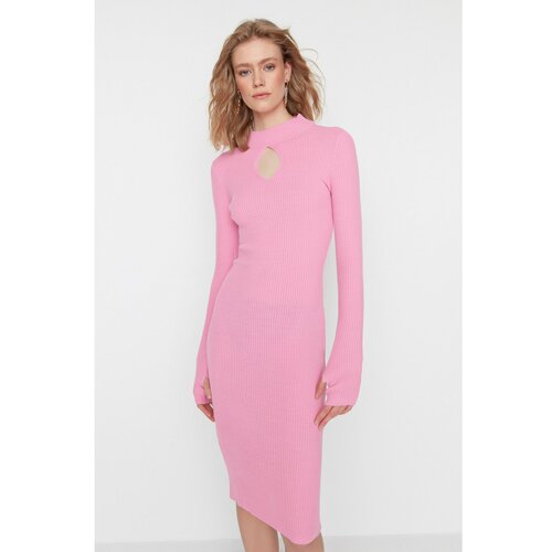 Trendyol Pink CutOut Detailed Knitwear Dress Slike