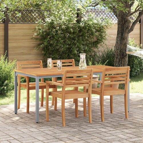 VidaXL Vrtni stol 180x90x75 cm Od čvrstog drveta bagrema i metala Slike