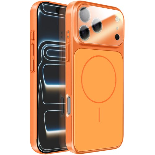 AVIZAR Trd MagSafe ovitek za iPhone 17 Pro Max z za&scaron;čito kamere, Oranžna, (5000275415) Cene