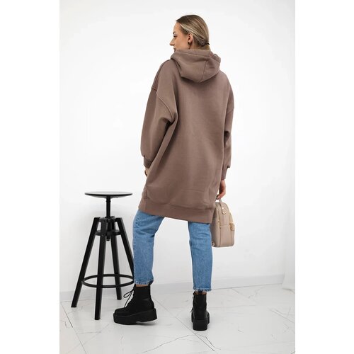 Kesi Insulated sweatshirt with embroidered oversize mocca inscription Cijene