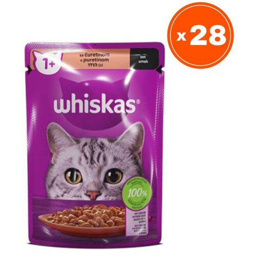 Whiskas Vlažna hrana za mačke, Ćuretina, 85 g, 28 komada Cene