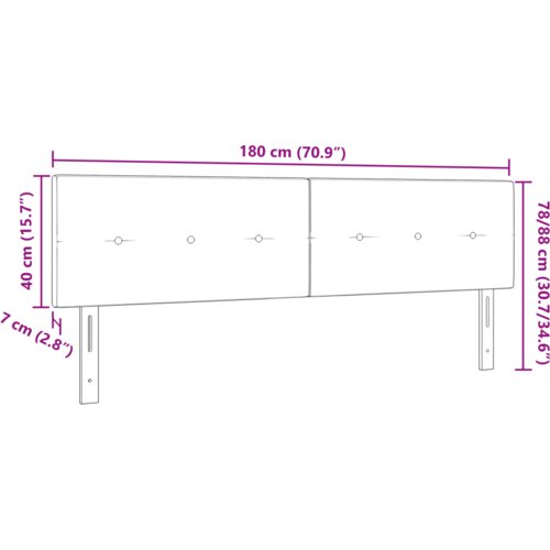  LED uzglavlje s dugmadi Plavo 90 cm Tkanina Slike