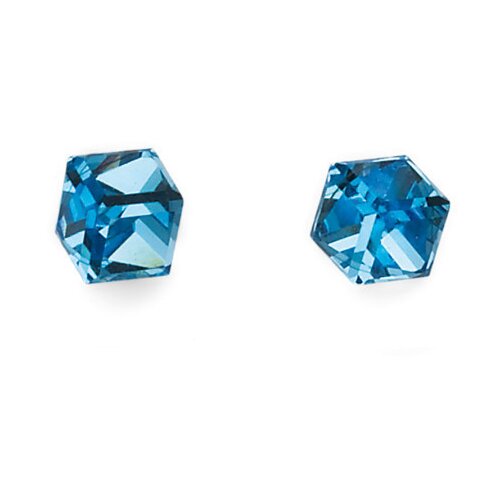  Ženske oliver weber cube small aqua mindjuše sa swarovski plavim kristalom ( 21015.202 ) Cene