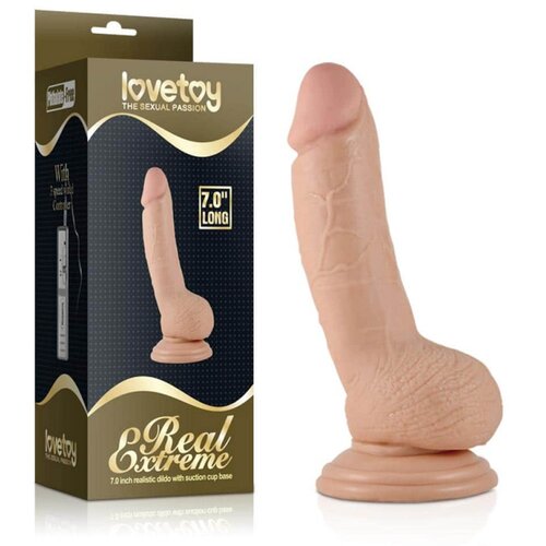Lovetoy 7inch Real Extreme Dildo Flesh LVTOY00317 Slike