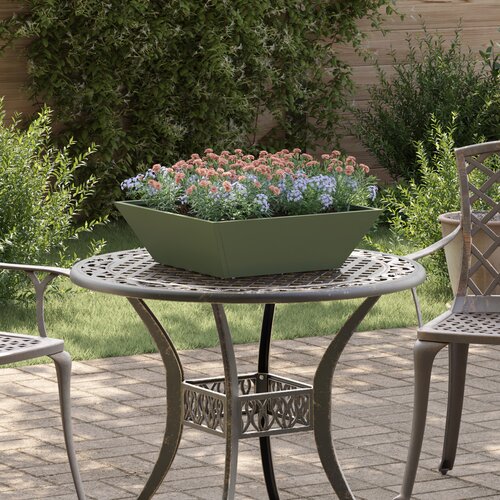 vidaXL Metalna sadilica Maslinasta Metal 50 x 50 x 15 cm Cijene