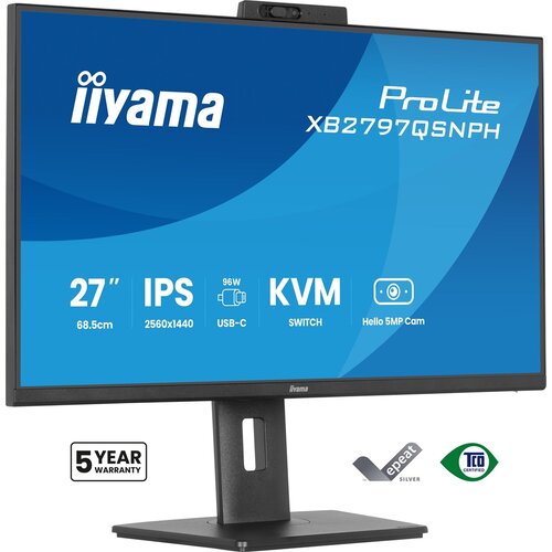 Iiyama ProLite XB2797QSNPH-B1 27IN IPS LCD 4MS 2560X1440 350CD /M2 HDMI /DP /USB 2 computer monitor 68.6 cm (27) 2560 x 1440 pixels Quad HD Black Cijene