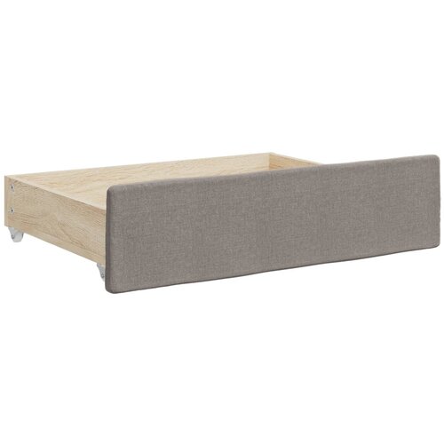  Dnevni krevet na razvlačenje smeđesivi 100 x 200 cm od tkanine Slike