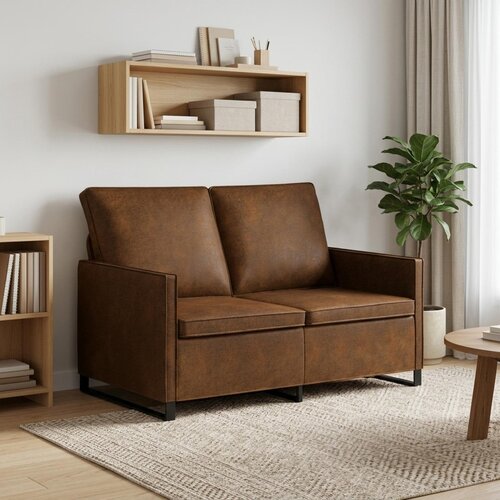  Kauč za dvoje Smeđa 130 x 81 x 82 cm Umjetni sued Cijene