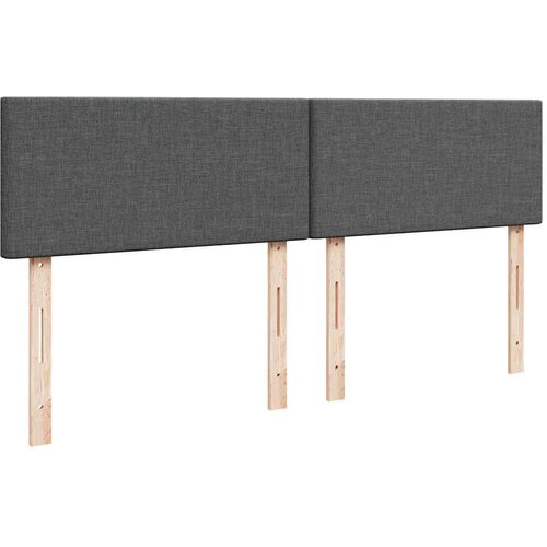 VidaXL Otomanski krevet s madracem tamnosivi 200x200 cm od tkanine Slike