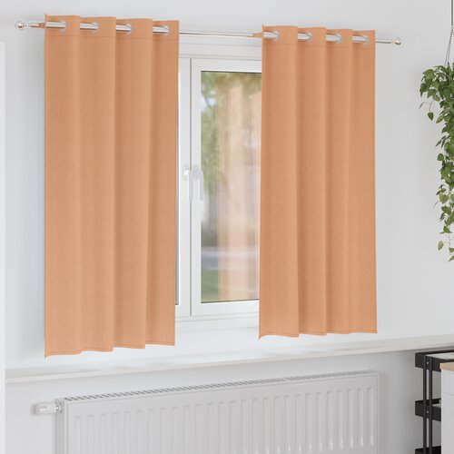 vidaXL Zavese z zavesami 2 pcs Svetlo rjava 175 x 140 cm Poliester Cene