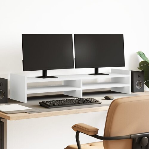 vidaXL Stalak za monitor bijeli 100x27x20 cm od konstruiranog drva Cijene